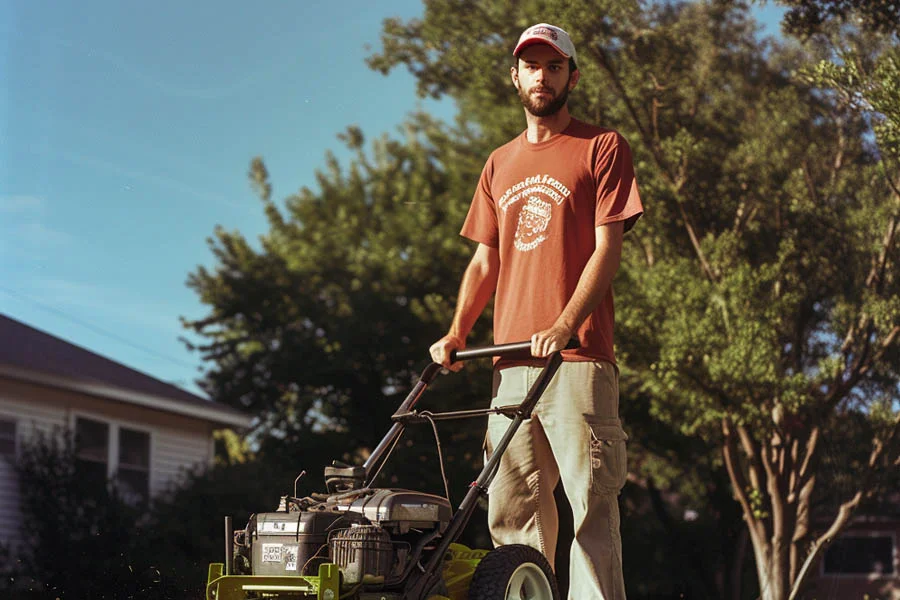 battery operated push lawn mower