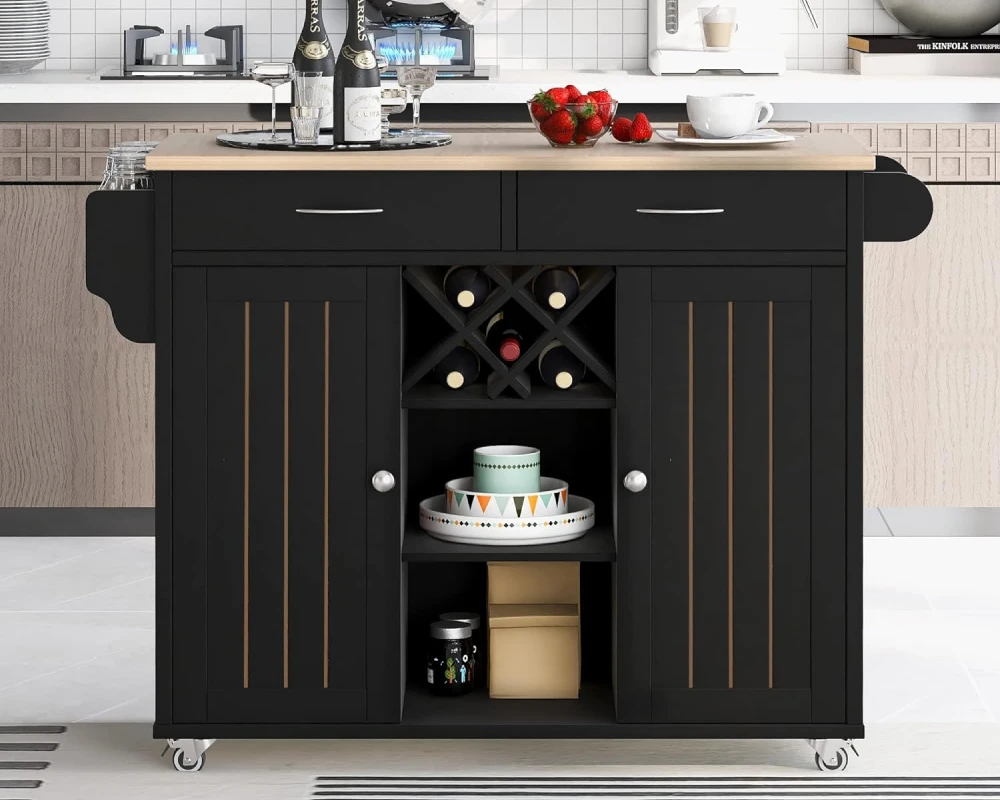small kitchen island on wheels